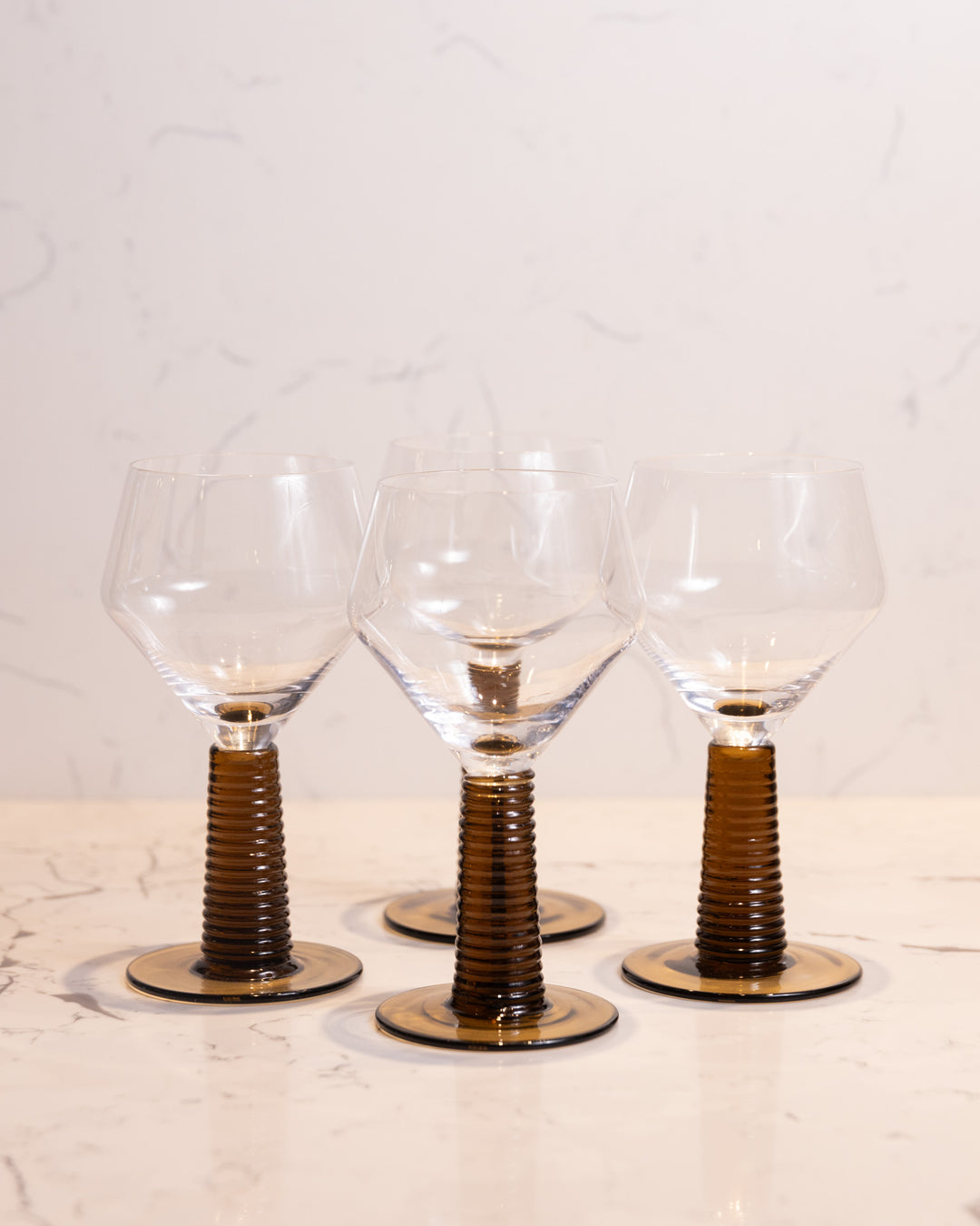 Bennett Wine Glass, Sepia, Set of Four